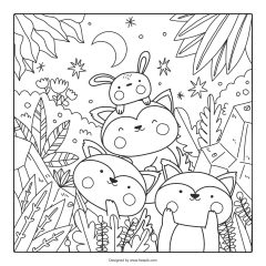Ilustracion Libro Colorear Kawaii Dibujado Mano 23 2149703912
