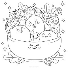 Ilustracion Libro Colorear Kawaii Dibujado Mano 23 2149709263