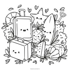 Ilustracion Libro Colorear Kawaii Dibujado Mano 23 2149715897