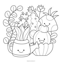 Ilustracion Libro Colorear Kawaii Dibujado Mano 23 2149716121
