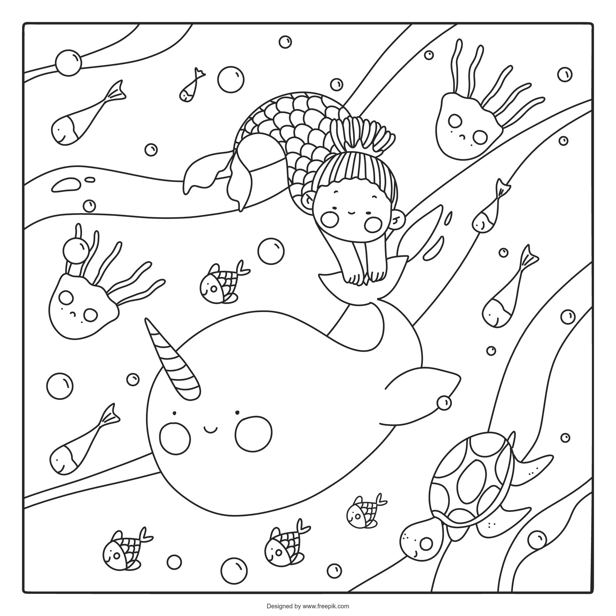 Ilustracion Libro Colorear Kawaii Dibujado Mano 23 2149751640